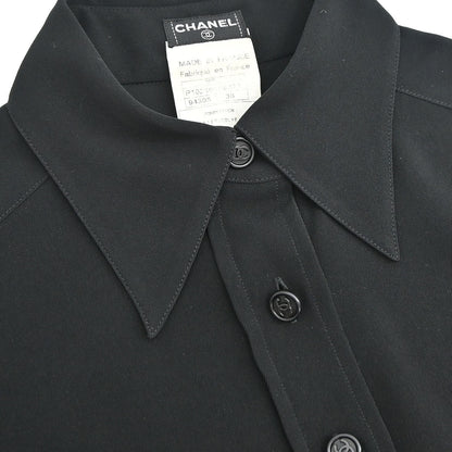 Chanel 1998 Blouse Shirt Black #38