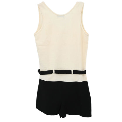 Chanel 1998 Jumpsuit Sleeveless White Black #38