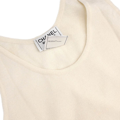 Chanel 1998 Jumpsuit Sleeveless White Black #38