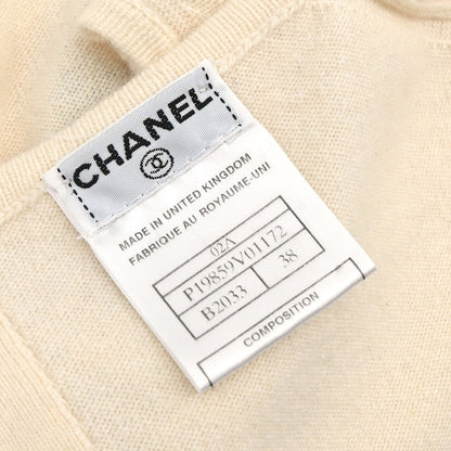 Chanel 2002 Sleeveless Knit Top Ivory #38