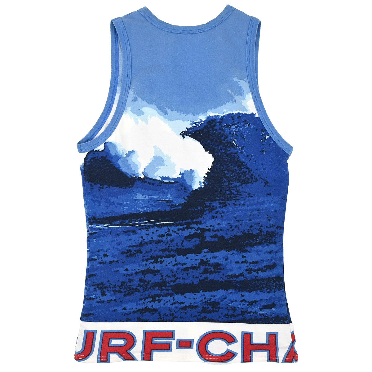Chanel 2002 Surf Line Sleeveless Tank Top Blue #36