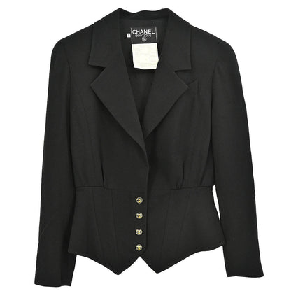 Chanel 1994 Single Breasted Jacket Black #36