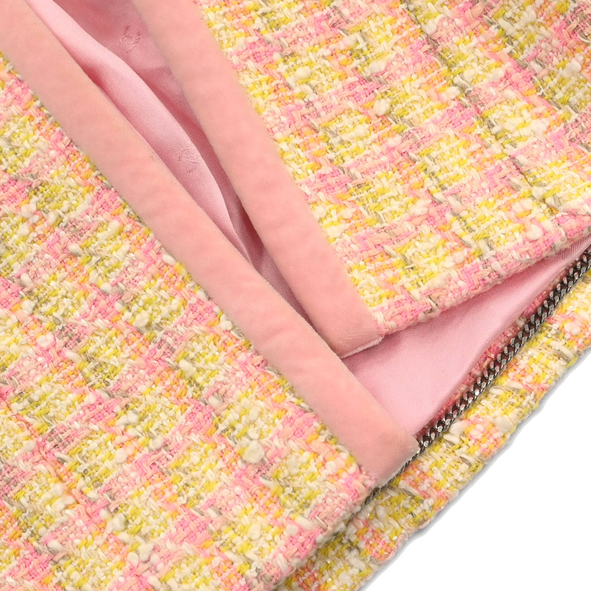 Chanel 1996 Single Breasted Jacket Tweed Yellow #40