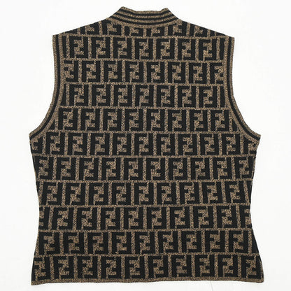 Fendi Sleeveless Jacket Vest Zucca Brown #42