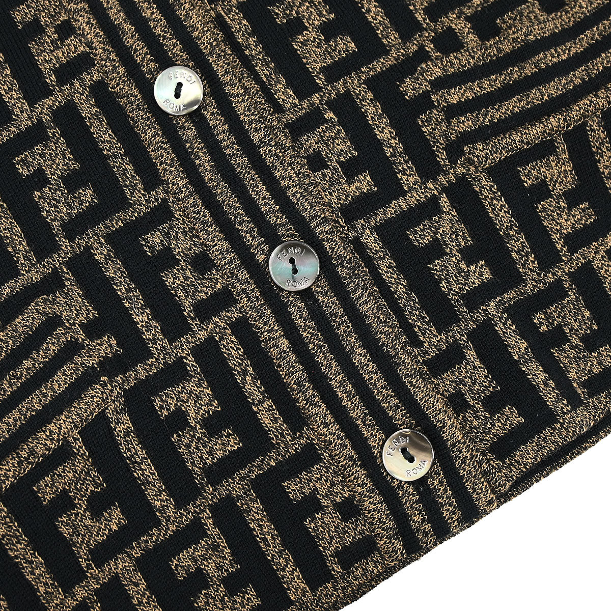 Fendi Sleeveless Jacket Vest Zucca Brown #42