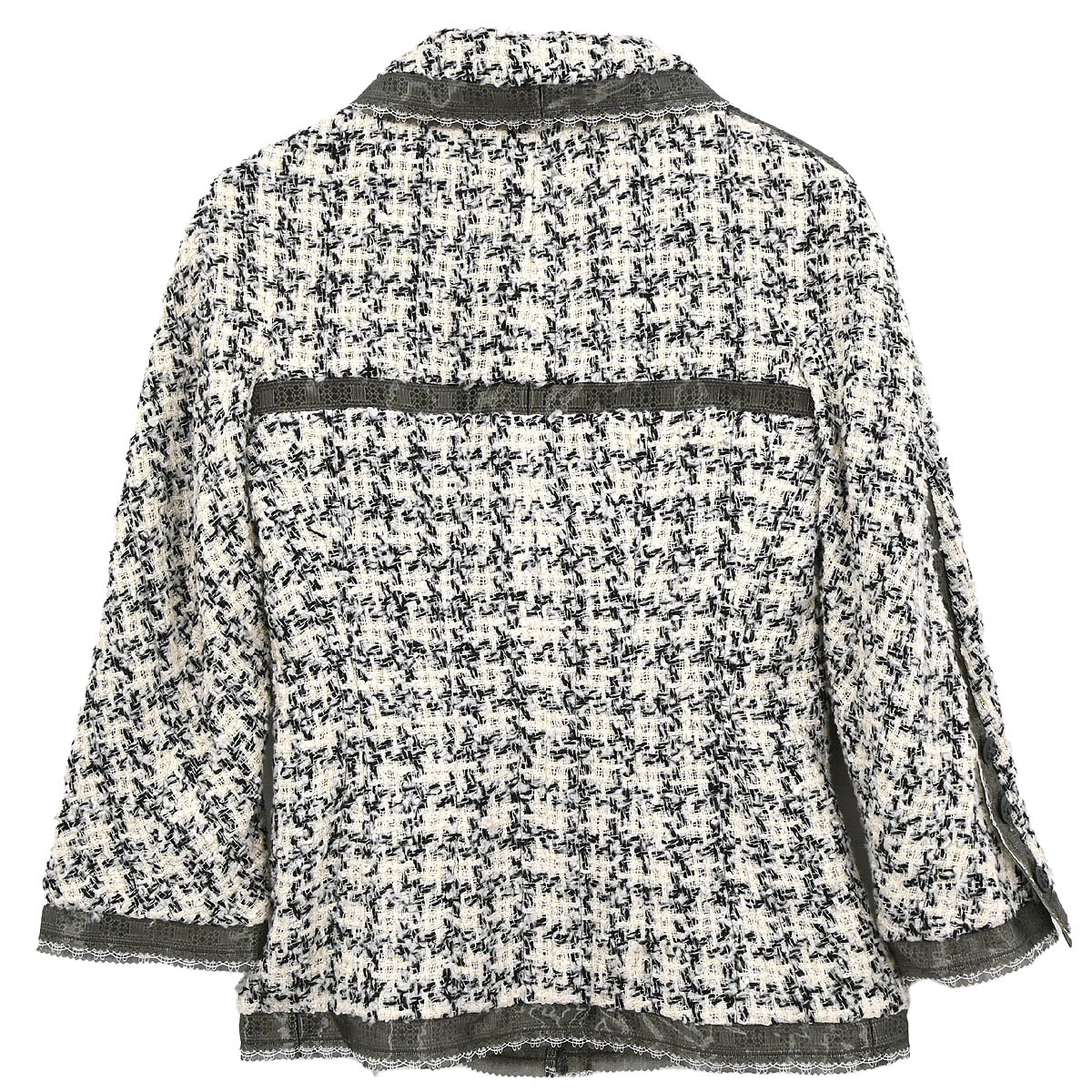 Chanel 2009 Single Breasted Jacket White #36