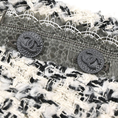 Chanel 2009 Single Breasted Jacket White #36