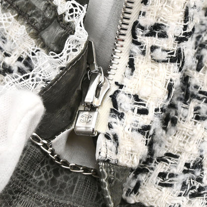 Chanel 2009 Single Breasted Jacket White #36