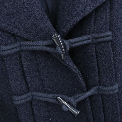 Chanel 2006 Hoodie Duffel Coat Navy #42