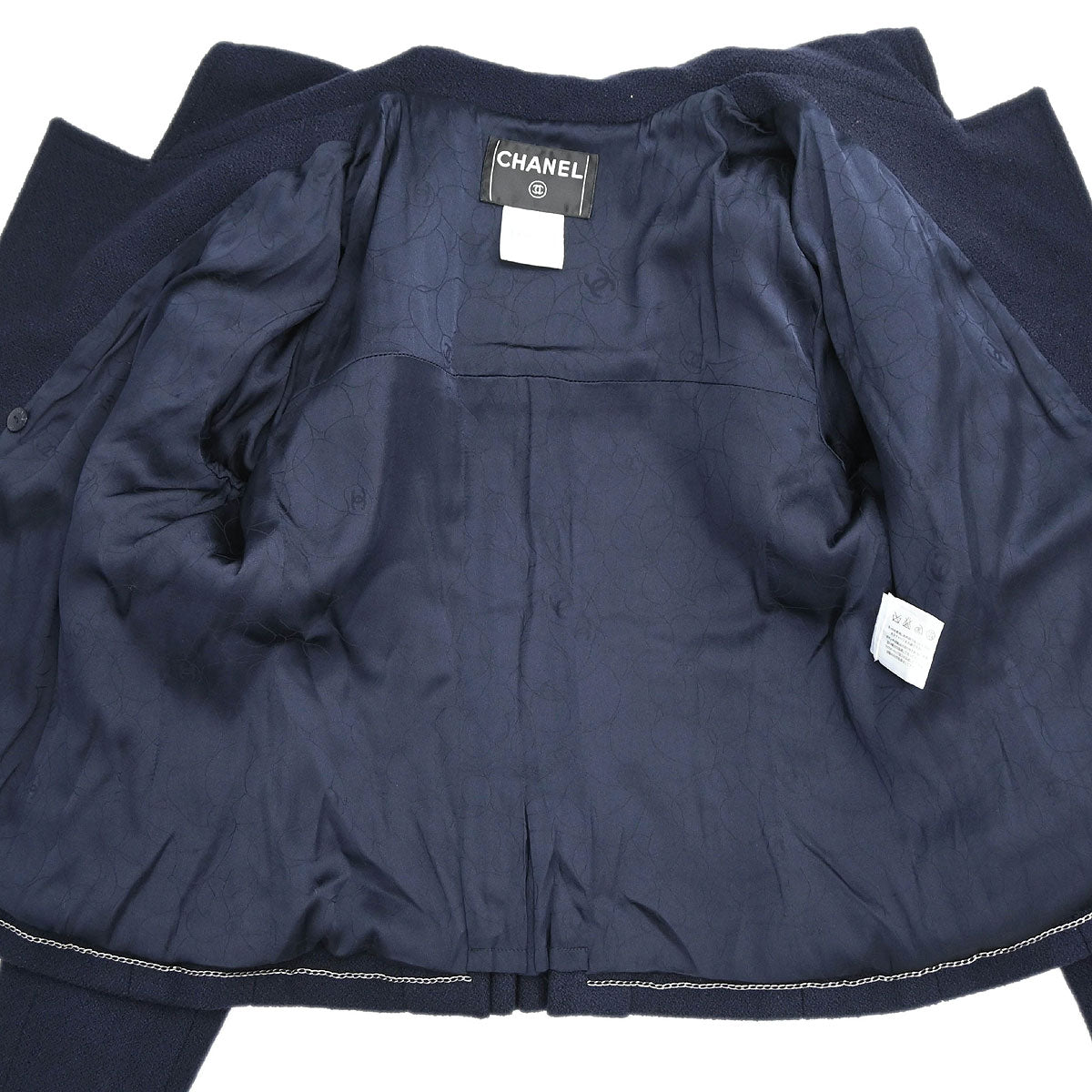 Chanel 2006 Hoodie Duffel Coat Navy #42