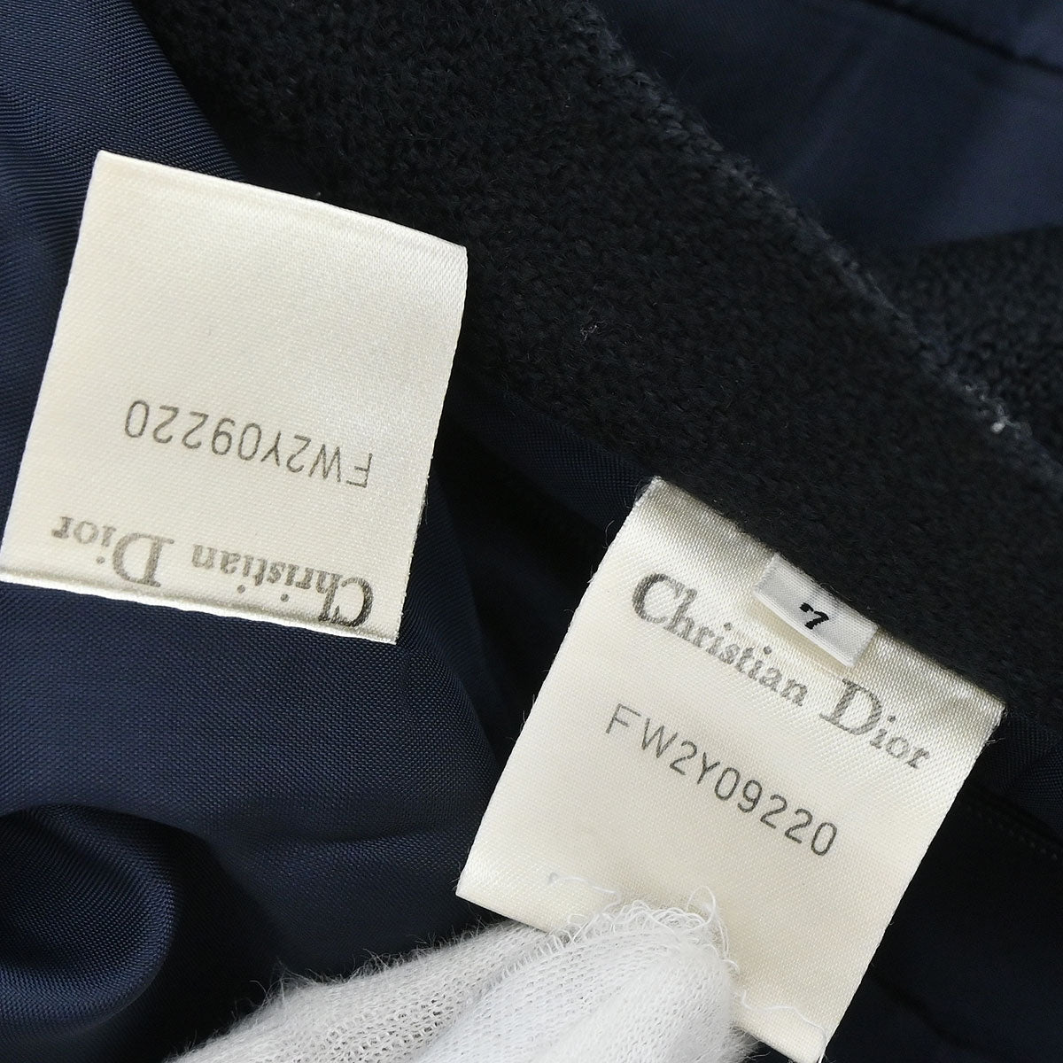 Christian Dior Setup Suit Jacket Skirt Black #34–36