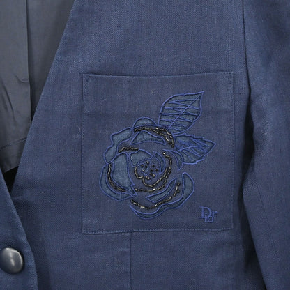 Christian Dior Setup Suit Jacket Skirt Navy #38–40