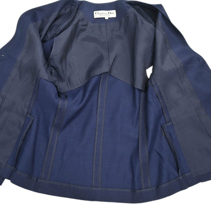 Christian Dior Setup Suit Jacket Skirt Navy #38–40