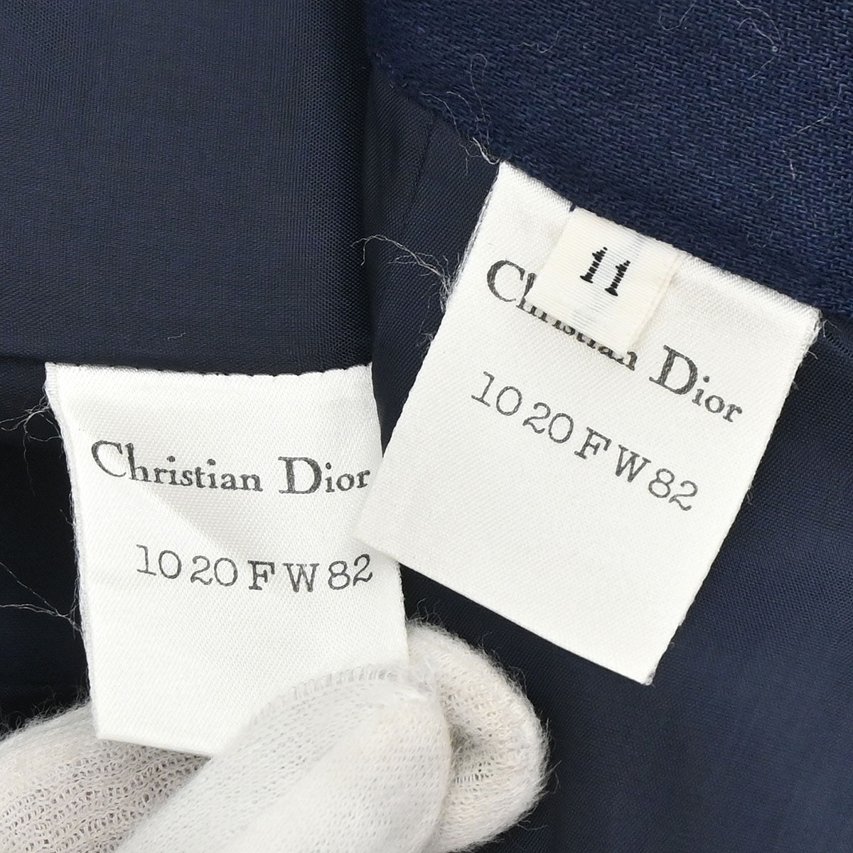 Christian Dior Setup Suit Jacket Skirt Navy #38–40