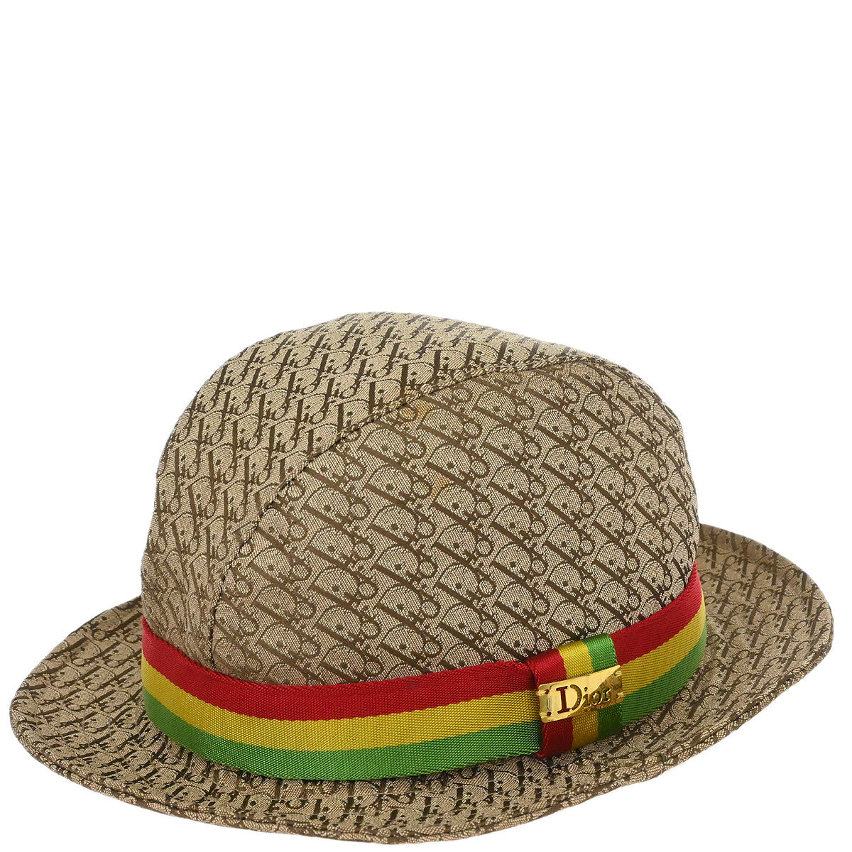 Christian Dior Trotter Hat Beige Rasta-Color #58 Small Good