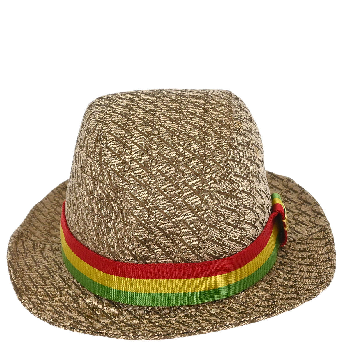 Christian Dior Trotter Hat Beige Rasta-Color #58 Small Good