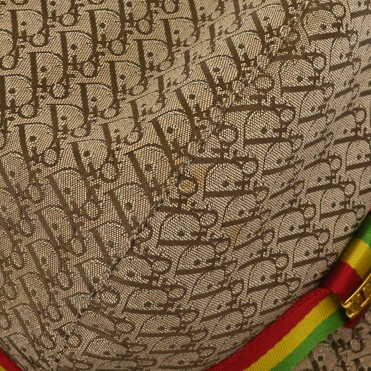 Christian Dior Trotter Hat Beige Rasta-Color #58 Small Good