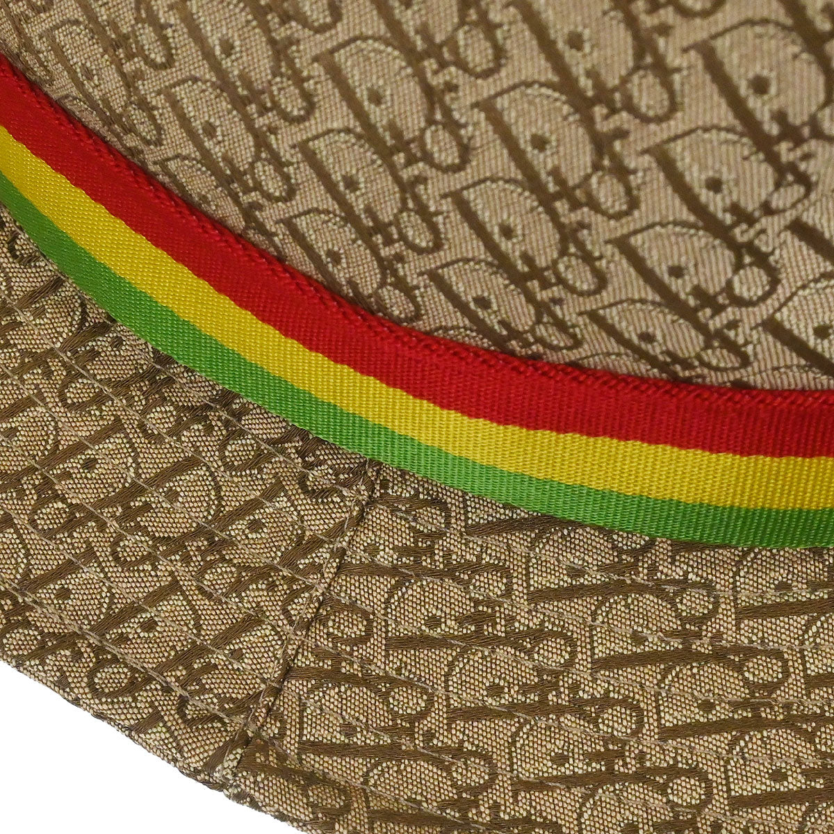 Christian Dior Trotter Hat Beige Rasta-Color #58 Small Good