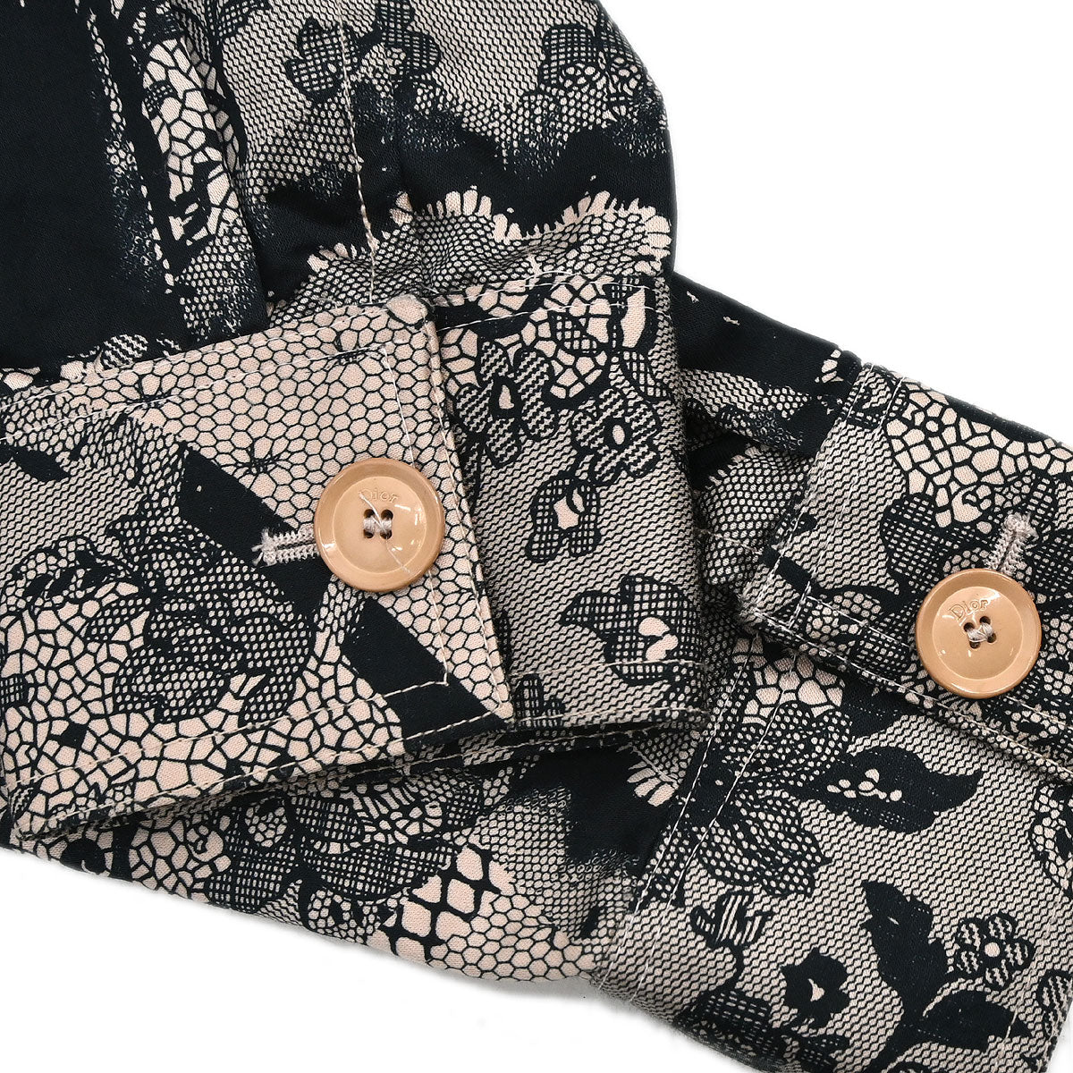 Christian Dior 2006 Single Breasted Jacket Lace Pink Black #38