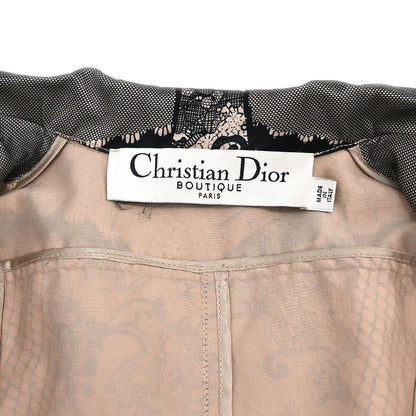 Christian Dior 2006 Single Breasted Jacket Lace Pink Black #38