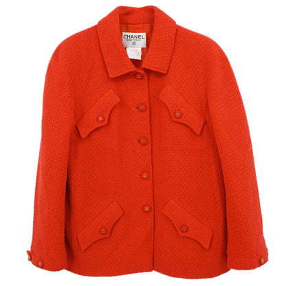 Chanel 1995 Single Breasted Jacket Red #40