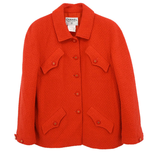 Chanel 1995 Single Breasted Jacket Red #40