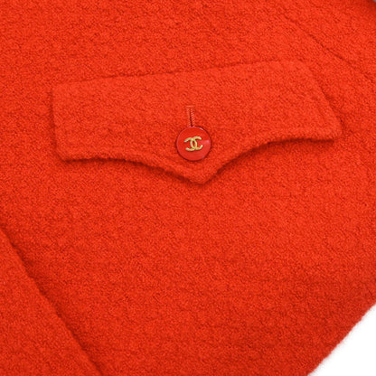 Chanel 1995 Single Breasted Jacket Red #40