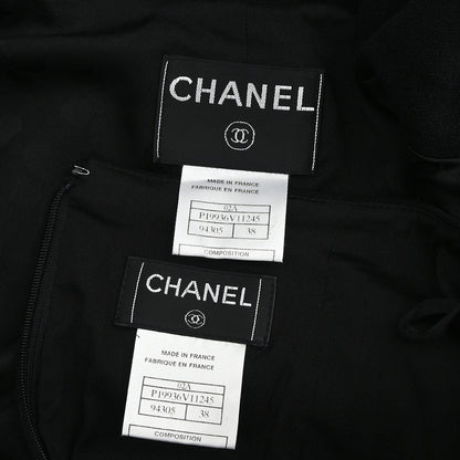 Chanel 2002 Setup Suit Jacket Skirt Black #38