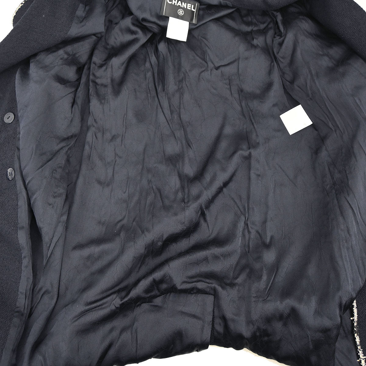 Chanel 2005 Emblem Double Breasted Jacket Navy #46