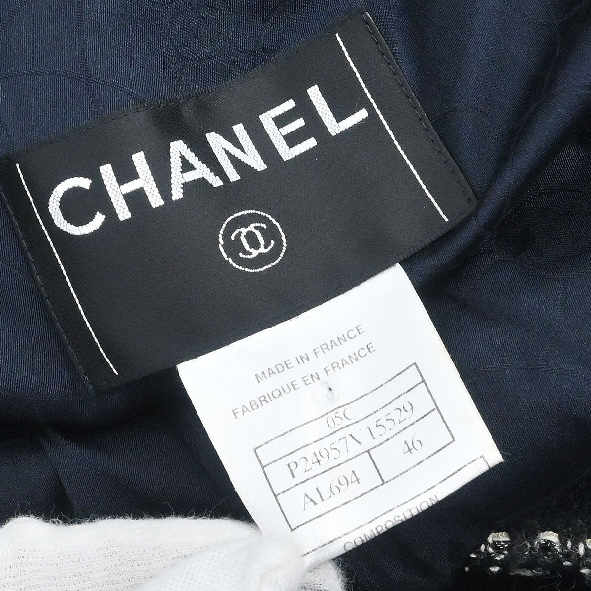 Chanel 2005 Emblem Double Breasted Jacket Navy #46