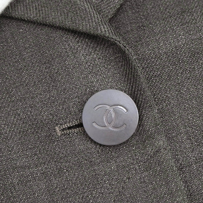 Chanel 1998 Single Breasted Jacket Brown #38