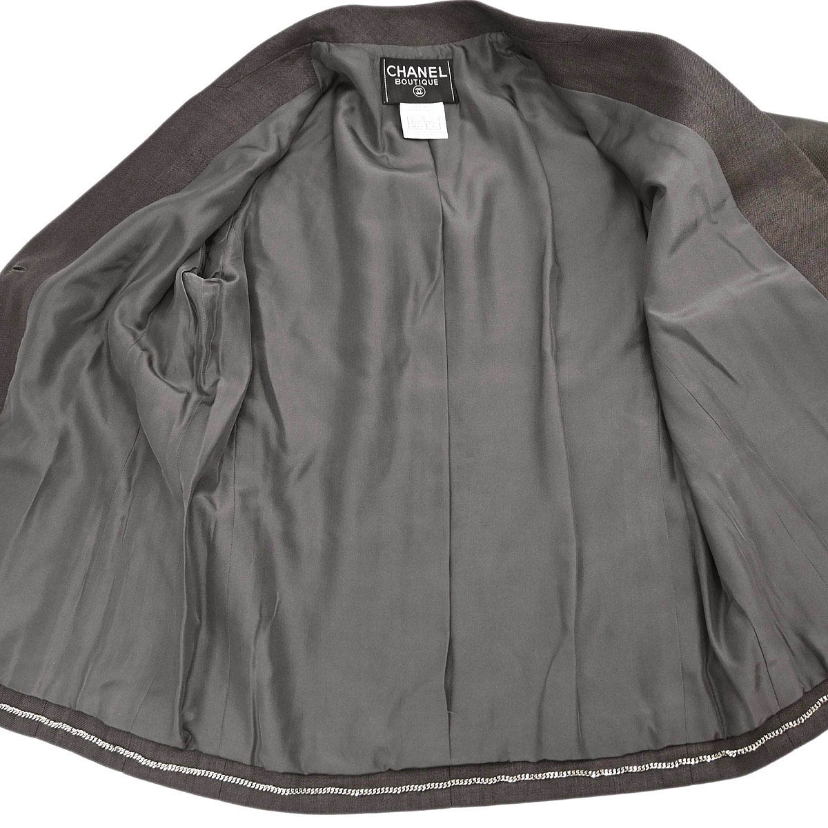 Chanel 1998 Single Breasted Jacket Brown #38
