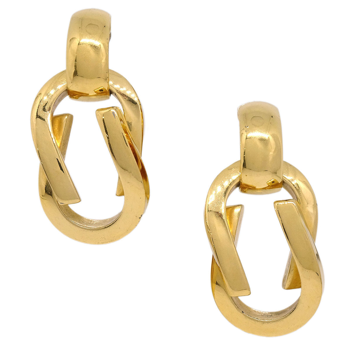 Gucci Dangle Clip-On Earrings Gold 1991