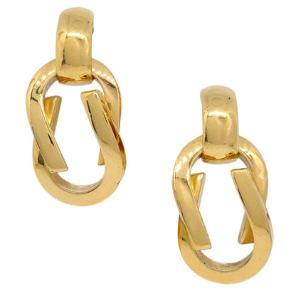 Gucci Dangle Clip-On Earrings Gold 1991