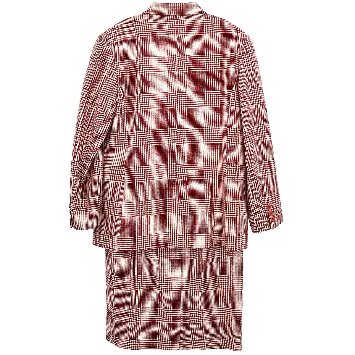 Hermes Setup Suit Jacket Skirt Red #40