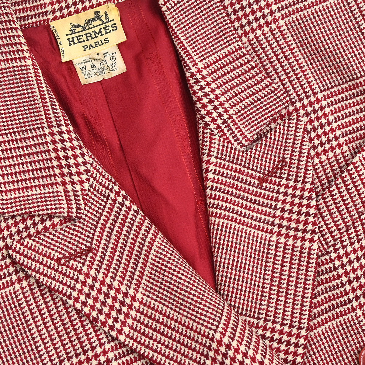 Hermes Setup Suit Jacket Skirt Red #40