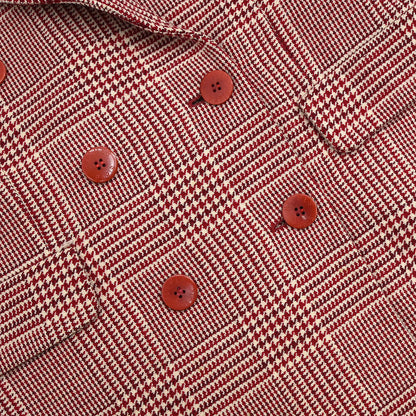 Hermes Setup Suit Jacket Skirt Red #40