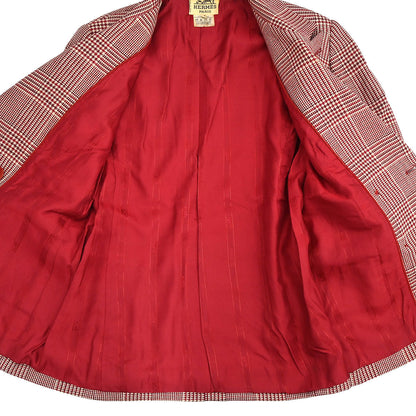 Hermes Setup Suit Jacket Skirt Red #40