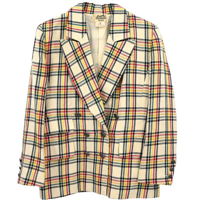 Hermes Double Breasted Jacket Ivory #38