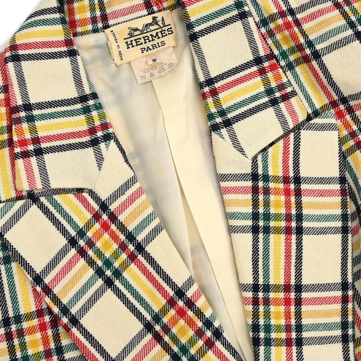 Hermes Double Breasted Jacket Ivory #38