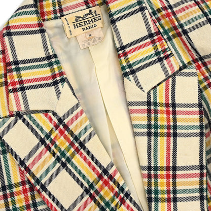 Hermes Double Breasted Jacket Ivory #38