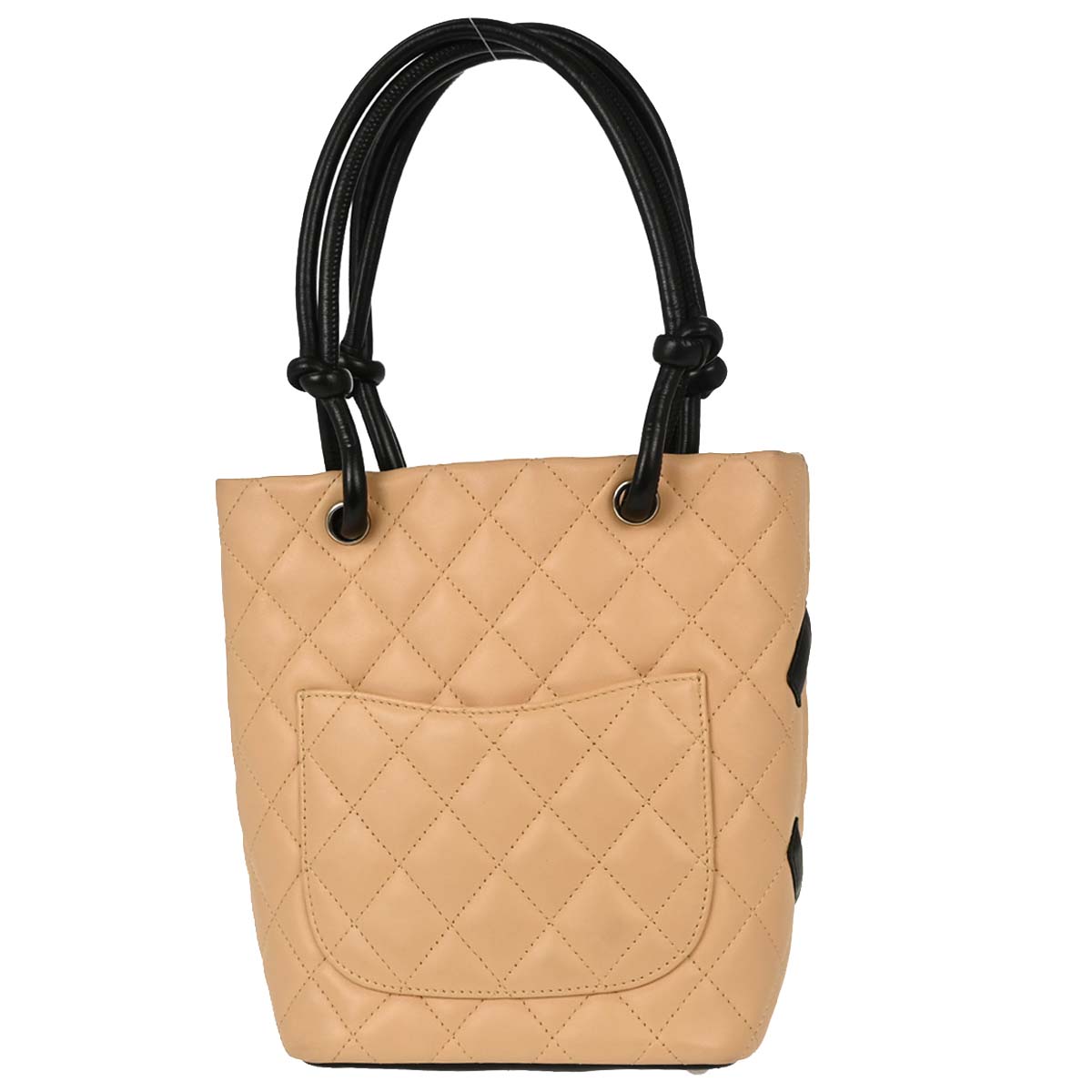 Chanel 2003-2004 Beige Calfskin Cambon Ligne Tote Handbag