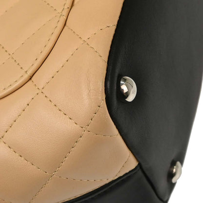 Chanel 2003-2004 Beige Calfskin Cambon Ligne Tote Handbag