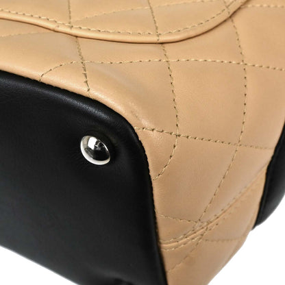 Chanel 2003-2004 Beige Calfskin Cambon Ligne Tote Handbag