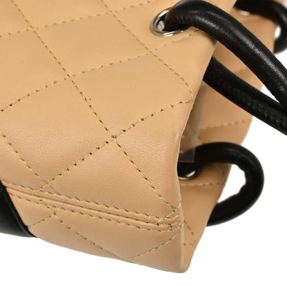 Chanel 2003-2004 Beige Calfskin Cambon Ligne Tote Handbag