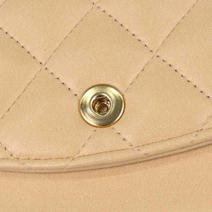 Chanel 2004-2005 Beige Black Lambskin Medium Classic Double Flap Shoulder Bag