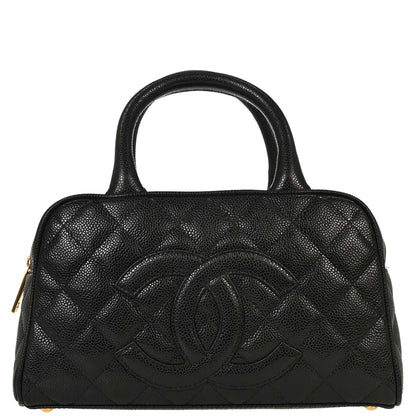Chanel 2003-2004 Black Caviar Skin Bowling Bag 27