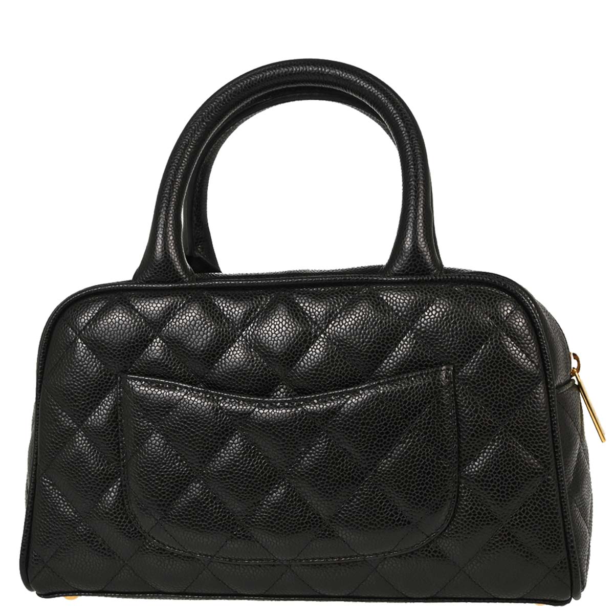 Chanel 2003-2004 Black Caviar Skin Bowling Bag 27