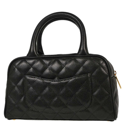 Chanel 2003-2004 Black Caviar Skin Bowling Bag 27