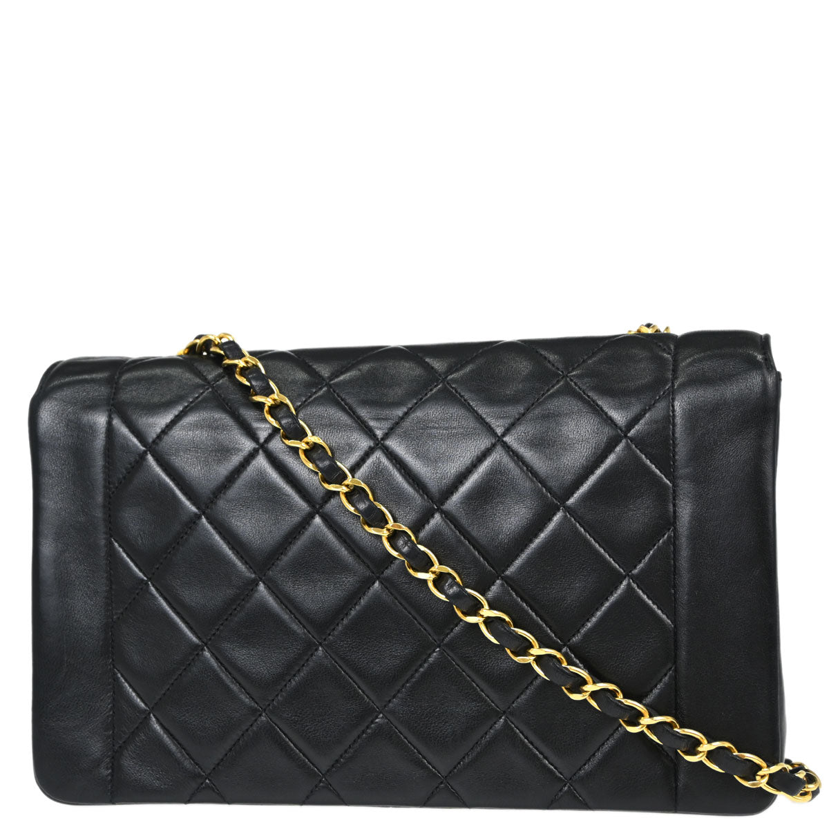 Chanel Black Lambskin Medium Diana Shoulder Bag